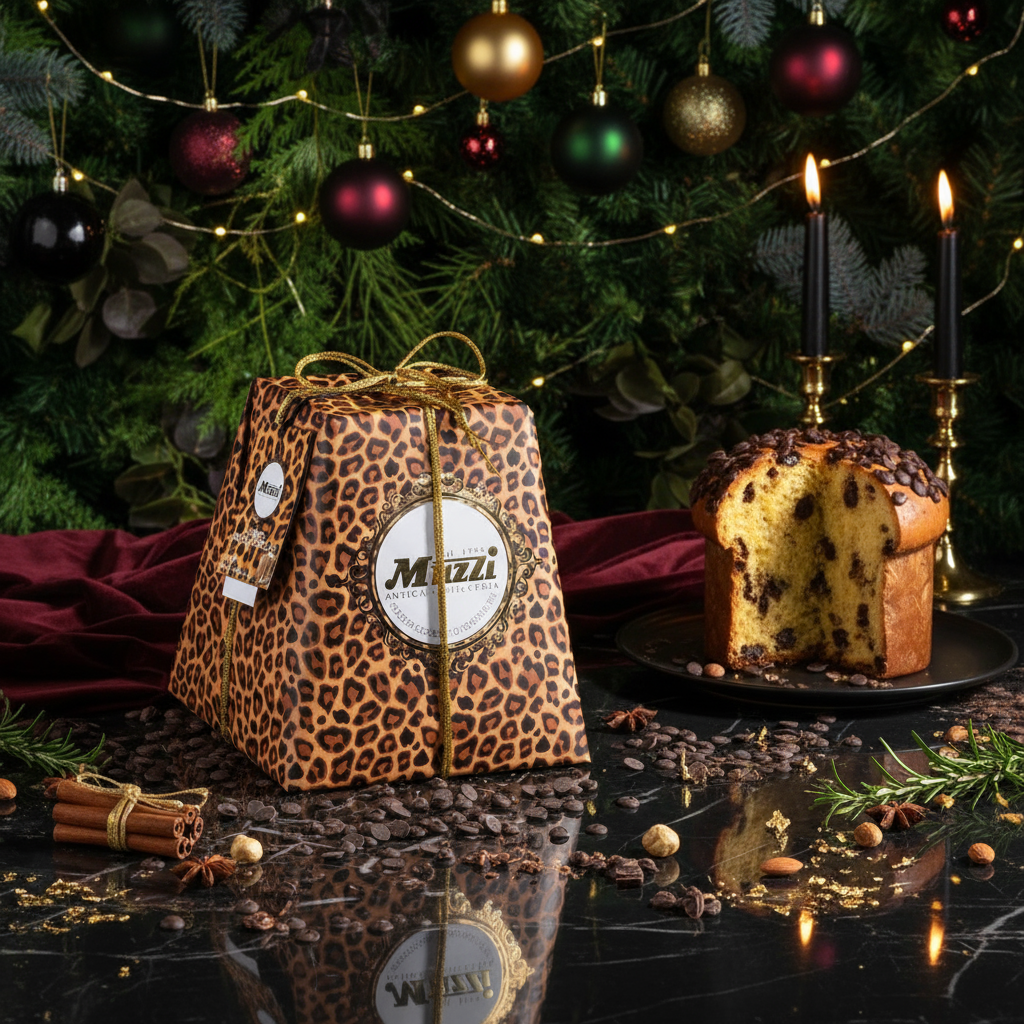 Muzzi Hand Wrapped Pandoro with 70% dark chocolate 1kg