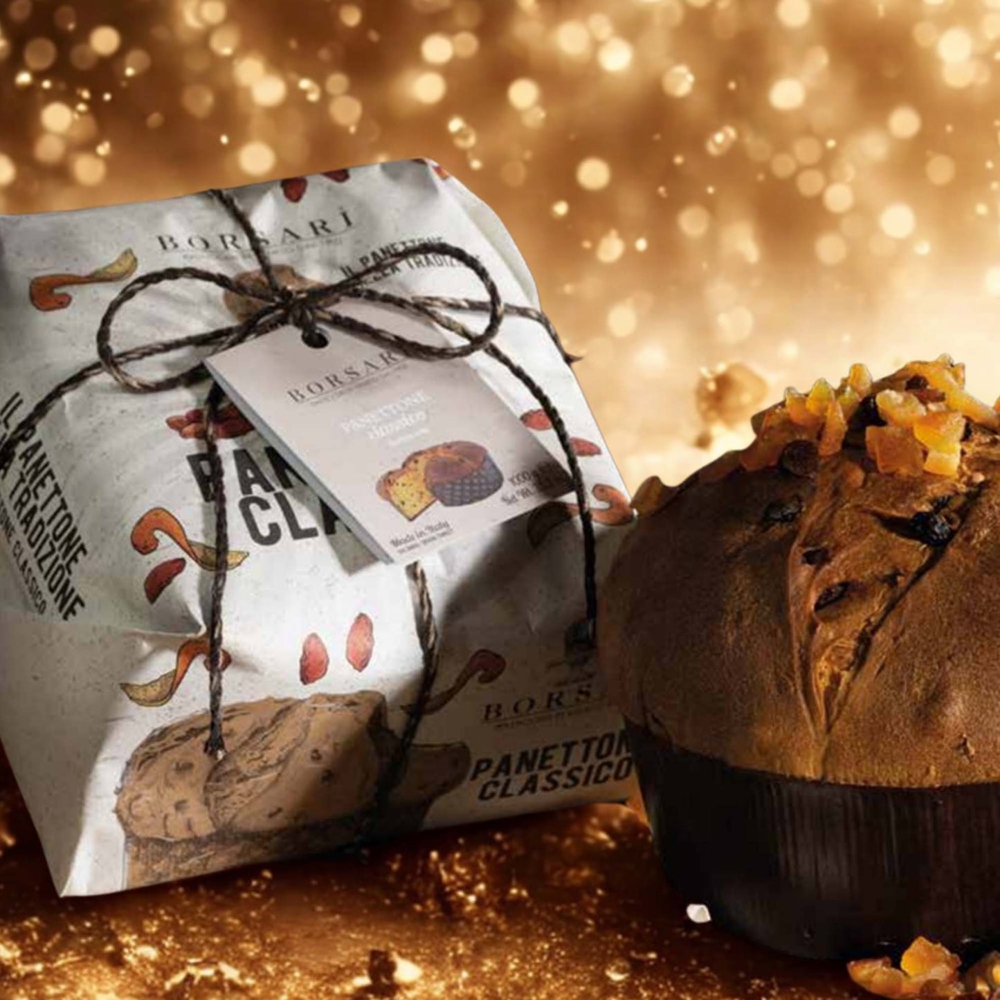 Borsari Hand Wrapped Classic Panettone 500g