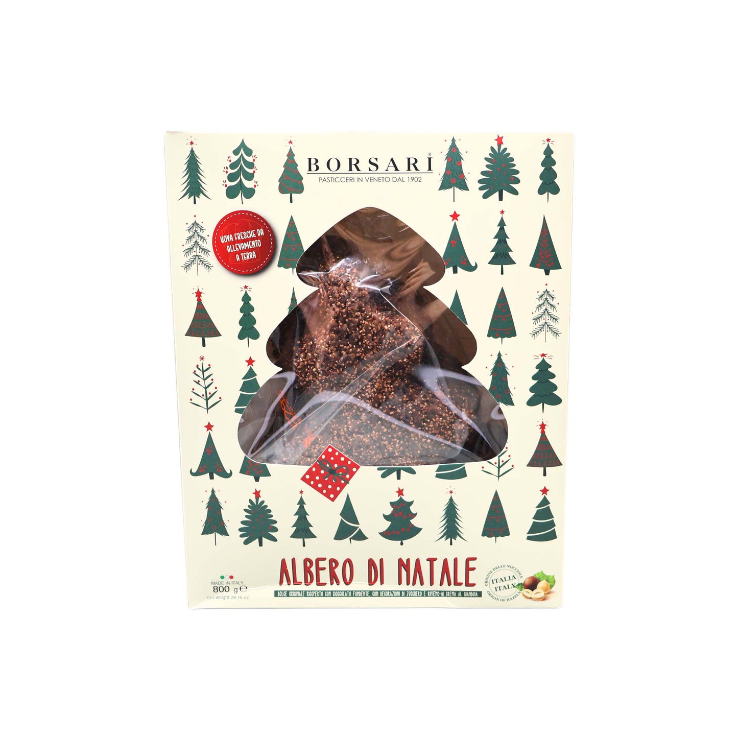 Borsari Christmas Tree Shaped Panettone 800g