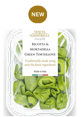 Fresh Filled Ricotta & Mortadella Green Tortellone Pasta 250g