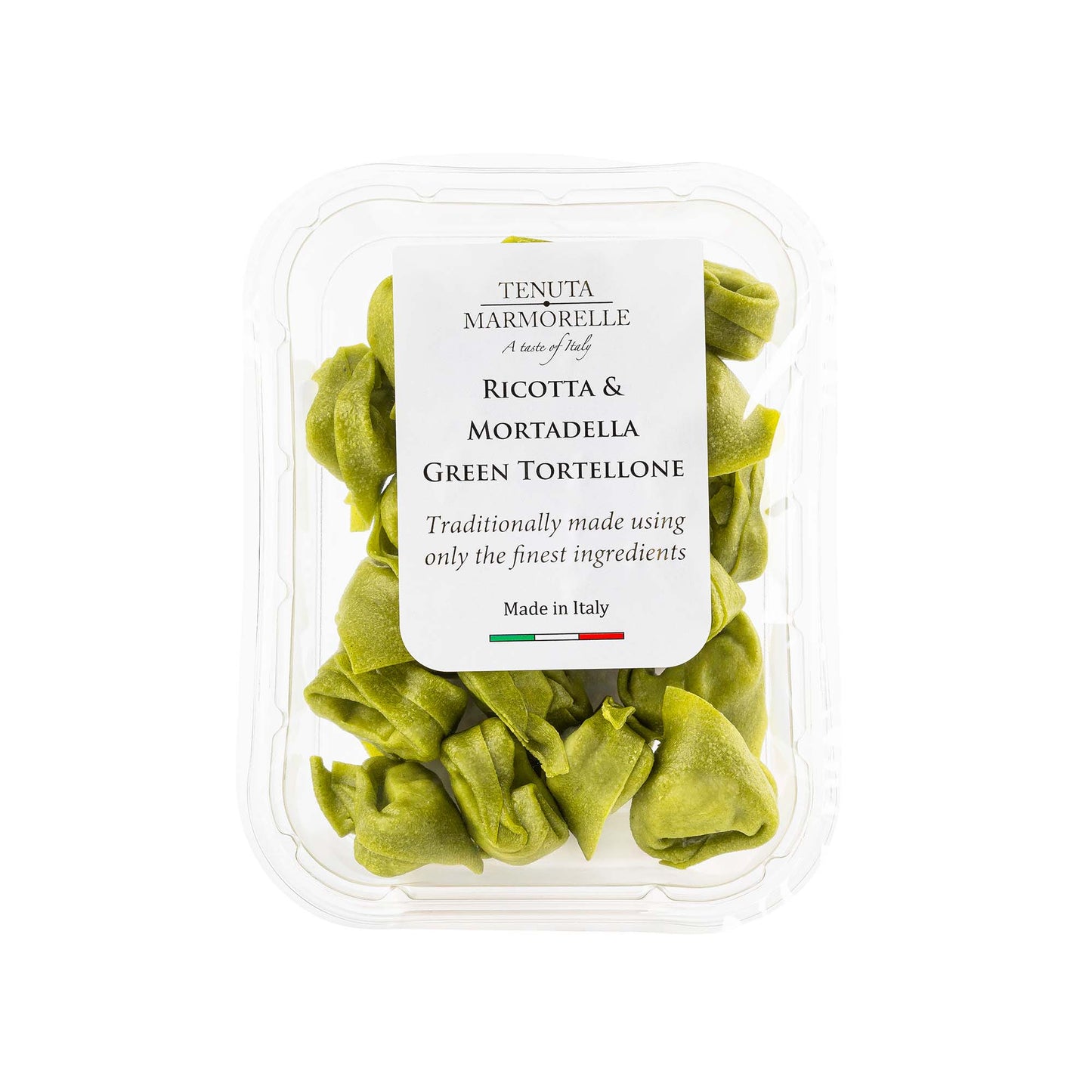 Fresh Filled Ricotta & Mortadella Green Tortellone Pasta 250g