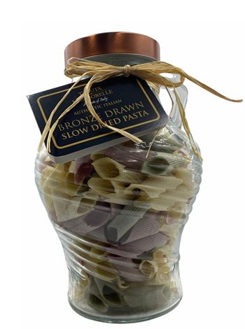 Anfora Jar with Tenuta Marmorelle 3 Coloured Pennone 1 kg pasta