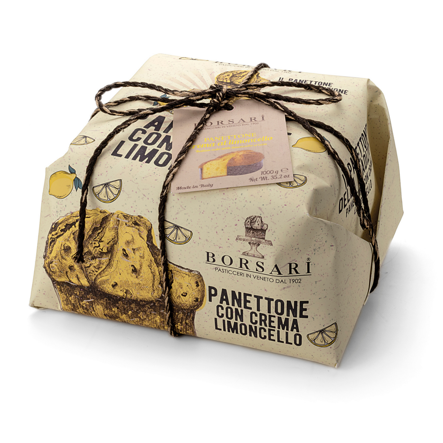 Borsari Hand Wrapped Limoncello Panettone 500g