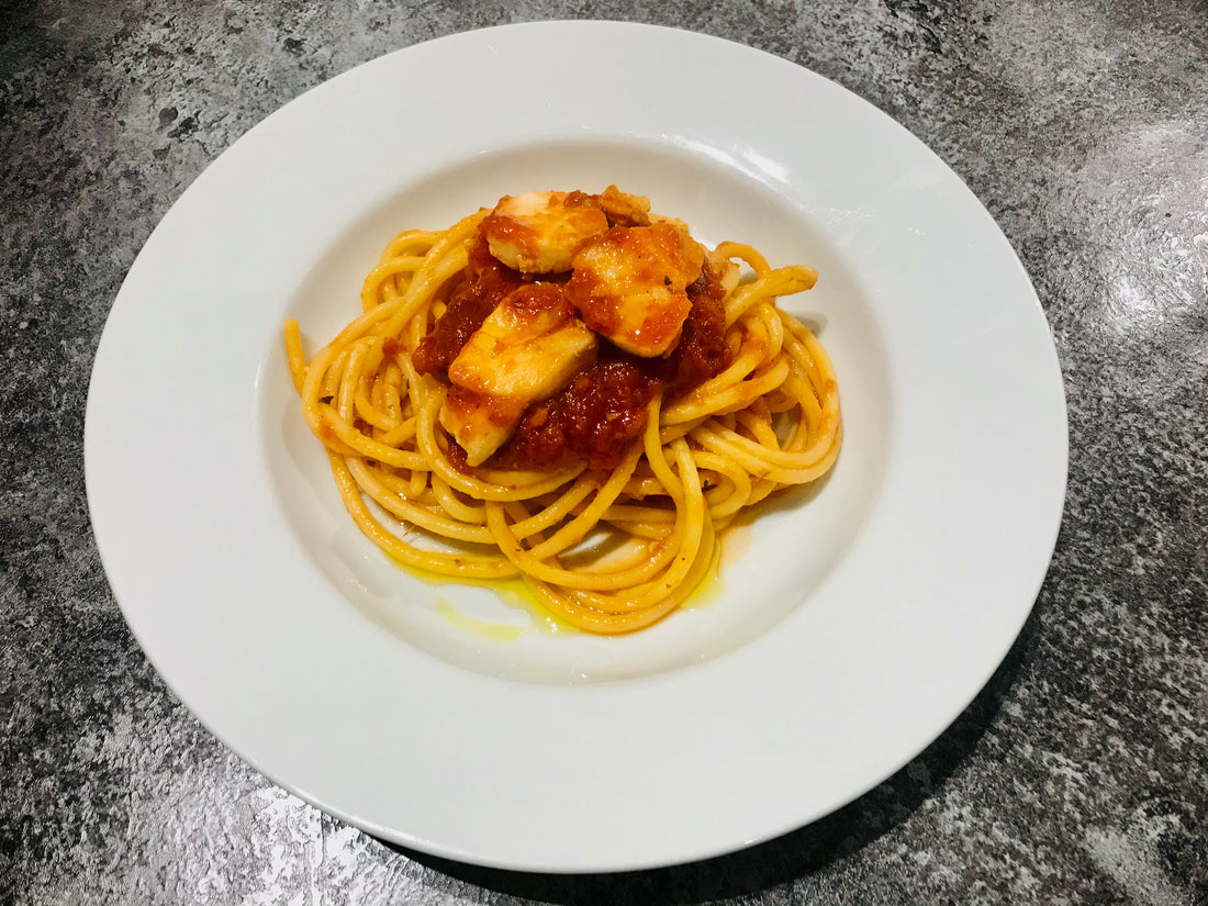 Quick and Easy Spaghetti with Cod Ragu