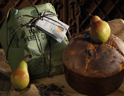 Pear and Chocolate Chip Hand Wrapped 1kg Panettone