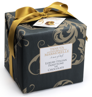 Tenuta Marmorelle Hand Wrapped Luxury Italian Panettone with Chocolate 500g