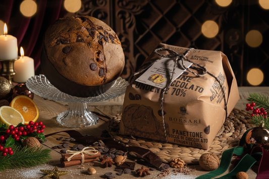 70% Dark Chocolate Chip 1kg Hand Wrapped Panettone