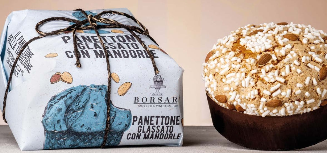 Almond and Sugar Glazed 1kg Hand Wrapped Panettone