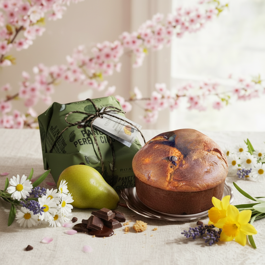 Borsari Hand Wrapped Pear and Chocolate Panettone 500g