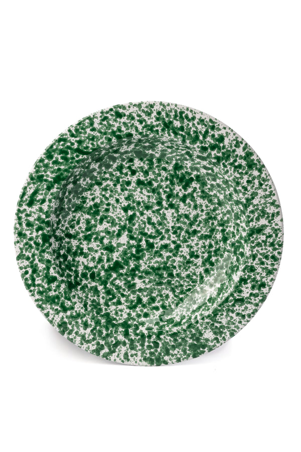 Green Speckled Large Main Course Shaped Plate 29cm