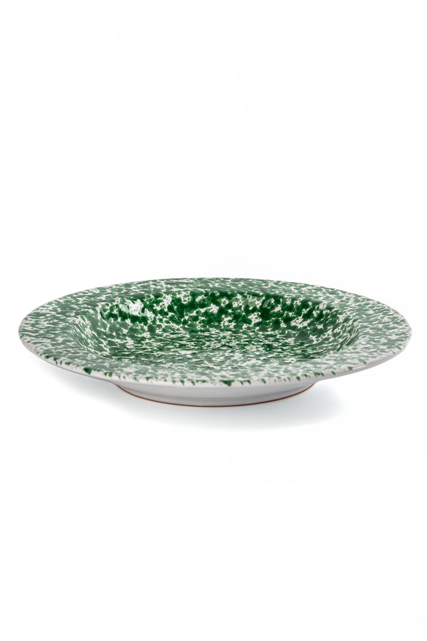 Green Speckled Large Main Course Shaped Plate 29cm