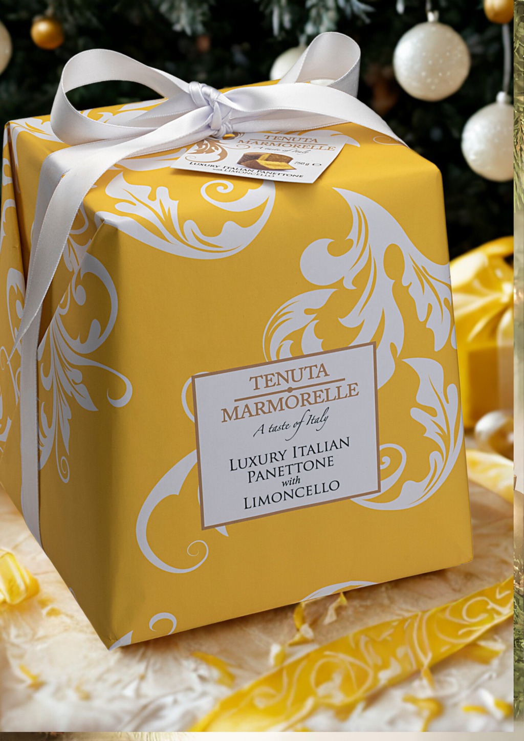 Luxury Italian Panettone with Limoncello Cream