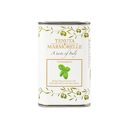 Extra Virgin Olive Oil Infused with Natural Basil