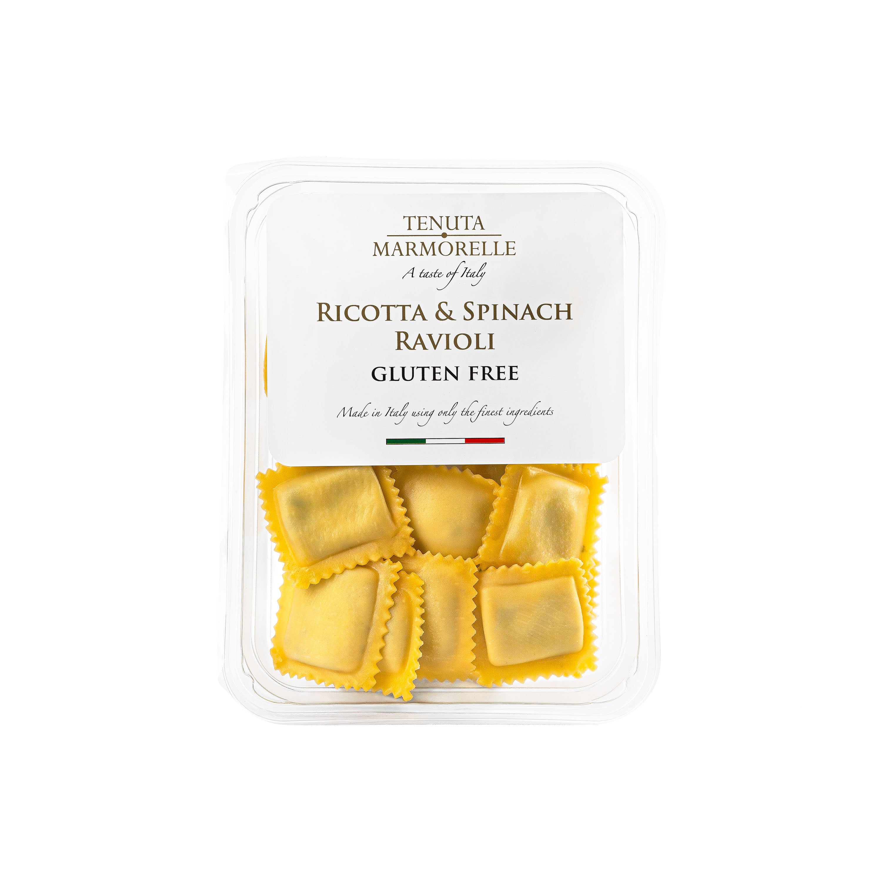 Gluten Free Fresh Filled Ricotta & Spinach Ravioli 250g
