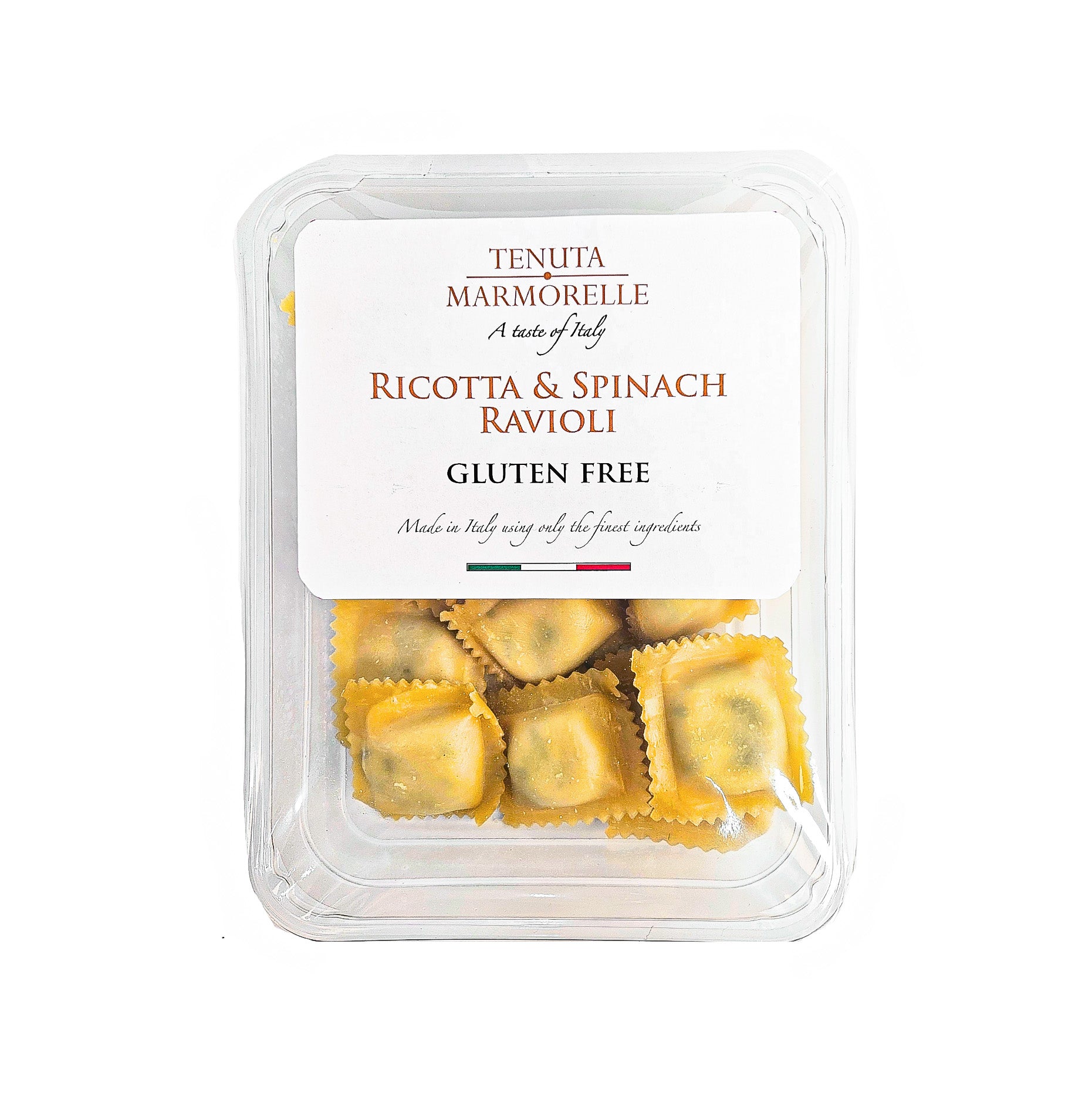 Gluten Free Fresh Filled Ricotta & Spinach Ravioli 250g
