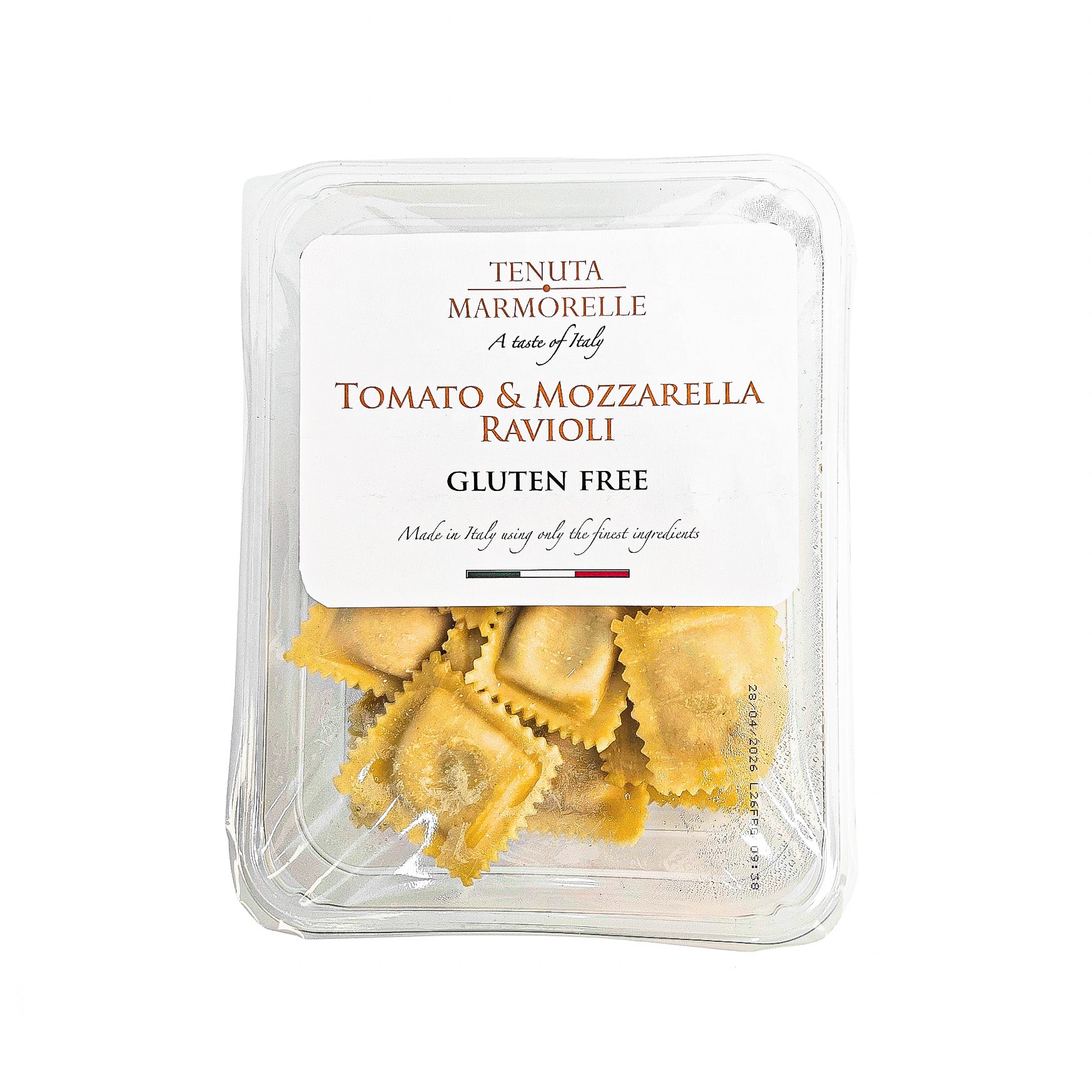 Gluten Free Fresh Filled Tomato & Mozzarella Ravioli 250g