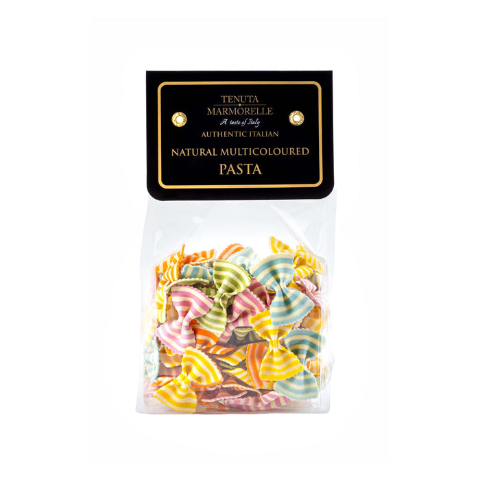 Multicoloured Striped Farfalle Bow Pasta 250g