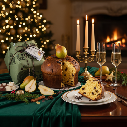 Pear and Chocolate Chip Hand Wrapped 1kg Panettone