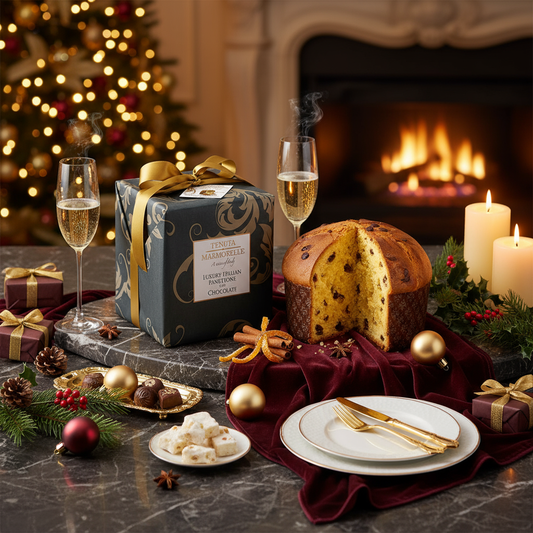 Tenuta Marmorelle Hand Wrapped Luxury Italian Panettone with Chocolate 500g