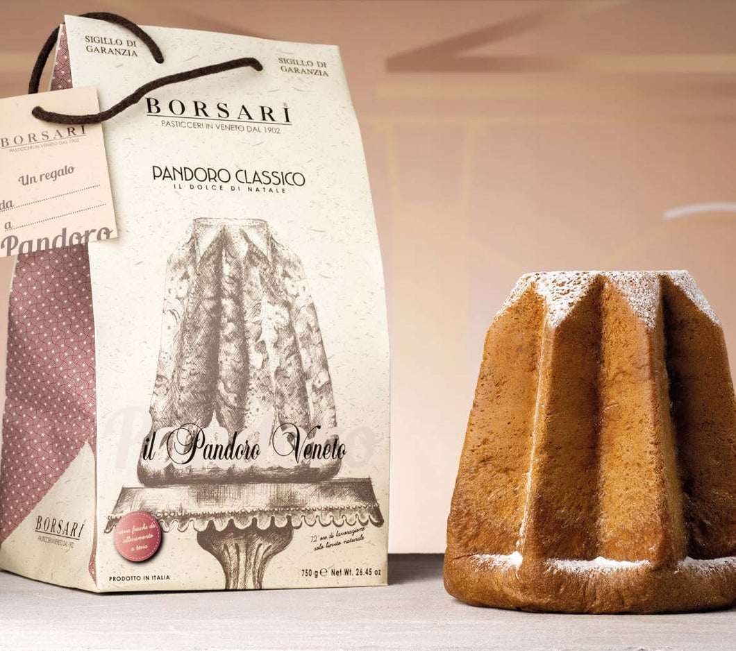 Traditional Pandoro Cake 750g in a Gift Bag