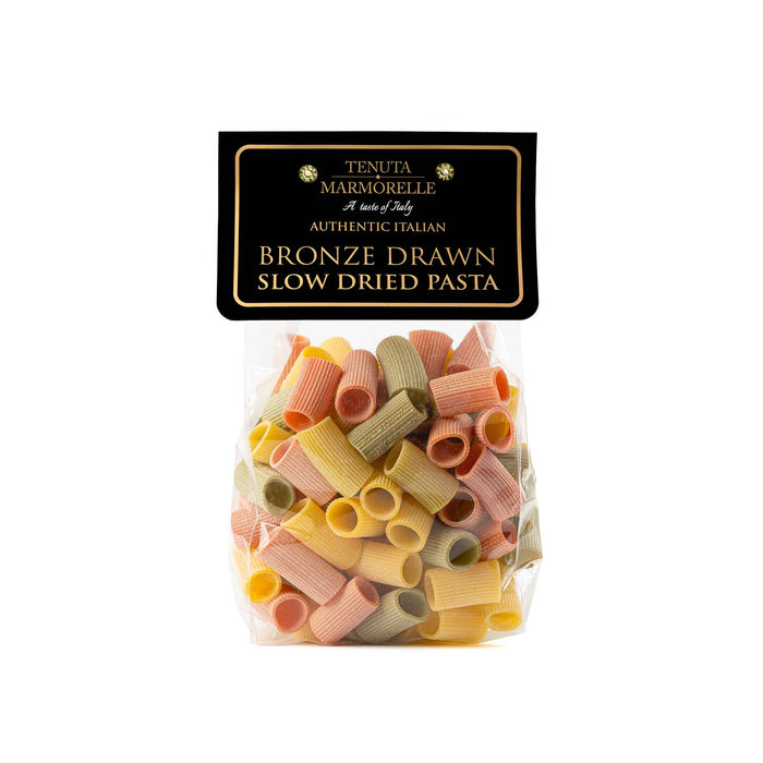 Tricolore Rigatoni Pasta Bronze Drawn 500g