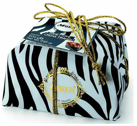 Muzzi Hand Wrapped Panettone with tiramisu & coffee 500g