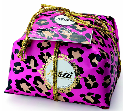 Muzzi Hand Wrapped Panettone with chocolate & cherry 500g