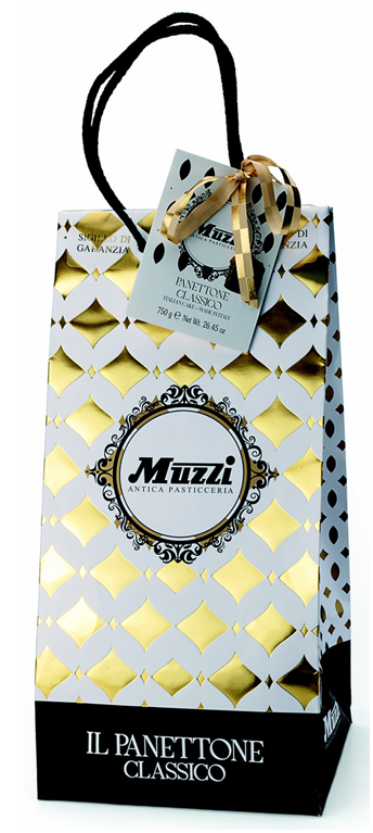 Muzzi Hand Wrapped Classic Panettone in Gift Bag 750g