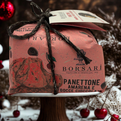 Borsari Hand Wrapped Cherry and Chocolate Chip Panettone 500g
