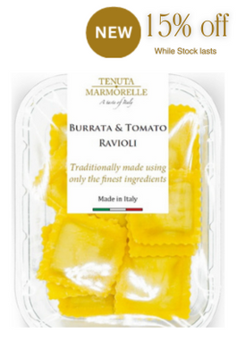 Fresh Filled Ricotta & Spinach Ravioli 250g - Still fresh until 24th May - 15% off!!