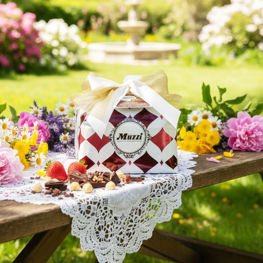 Muzzi Hand Wrapped Panettone with chocolate & hazelnut 1kg