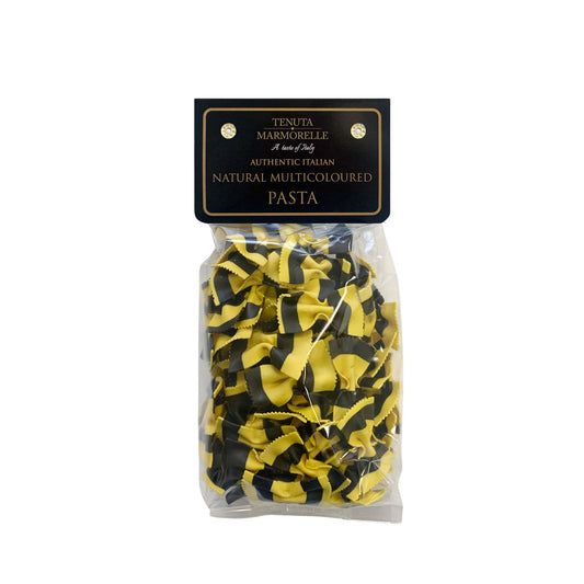 Natural Turmeric & Black Squid Ink Bow Pasta 250g