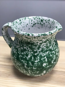 Ceramic Green Specked Italian Traditional Jug 13cm - Tenuta Marmorelle