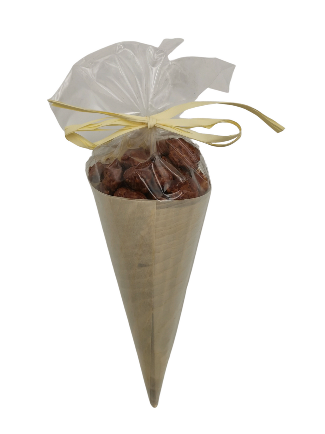 Caramelised Almond Nuts in a Fine Pinewood Cone 125g
