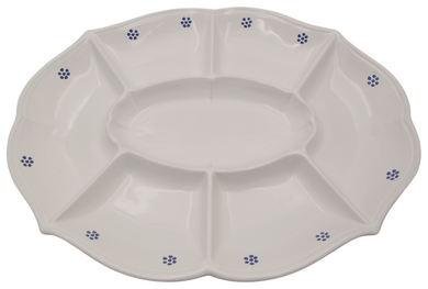 Bianca Stella Multi Compartmental Antipasti Dish 35 x 45 cm