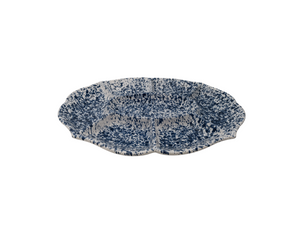 Blue Speckled Multi Compartmental Antipasti Dish 35 x 45 cm