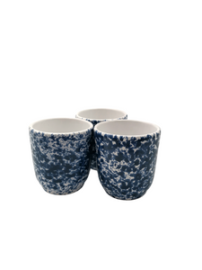 Blue Speckled Cup 9cm high 8cm Diameter