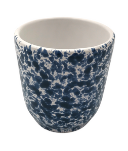 Blue Speckled Cup 9cm high 8cm Diameter