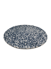 Load image into Gallery viewer, Blue Speckled Flat Plate 32cm in diameter