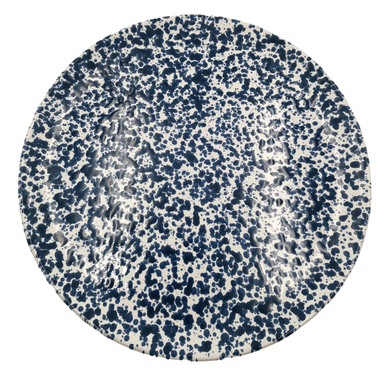 Blue Speckled Flat Plate 32cm in diameter