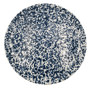 Blue Speckled Flat Plate 32cm in diameter