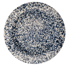 Load image into Gallery viewer, Blue Speckled Pasta Plate 23cm in Diameter