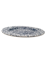 Load image into Gallery viewer, Blue Speckled Large Flat Plate 31cm