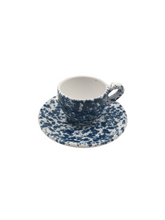 Load image into Gallery viewer, Blue Speckled Espresso Cup and Saucer