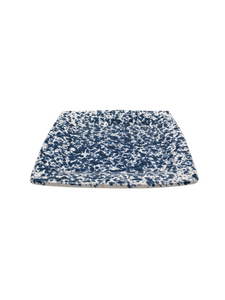 Speckled Blue Square Side Plate 20cm