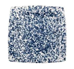 Speckled Blue Square Side Plate 20cm