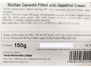 Cannoli Filled with Chocolate and Hazelnut Cream 150g