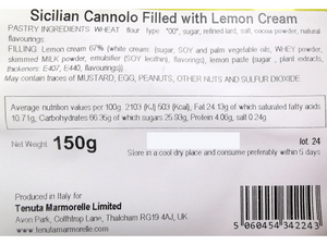 Cannoli Filled with Lemon Cream 150g
