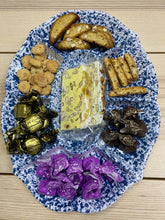 Load image into Gallery viewer, Blue Speckled Multi Compartmental Antipasti Dish 35 x 45 cm