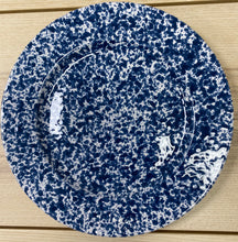 Load image into Gallery viewer, Blue Speckled Medium Flat Plate 29cm